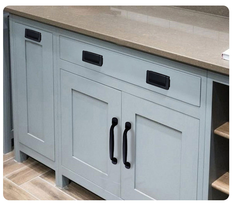 Modern and simple home decoration: Hidden cabinet door handles, zinc alloy multi-color thickened drawer door hidden handles pic 20