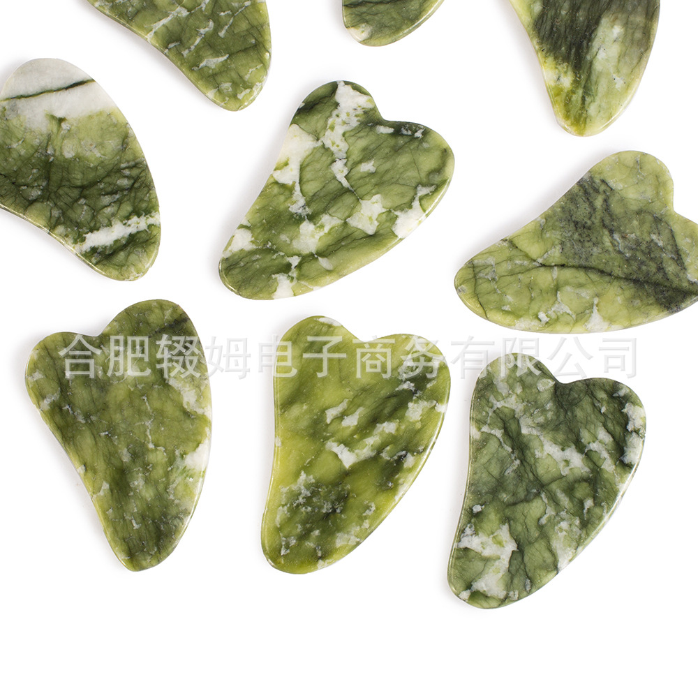 厂家直供心形玉石刮痧板经络按摩片点穴拨筋按摩玉石小牛角刮痧按摩工具皮肤护理详情19