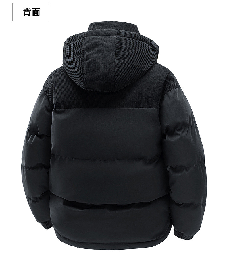 Cross-border cotton-padded jacket for men with fleece 2025 winter new style thickened warm and cold-proof cotton-padded jacket, cotton-padded coat, trendy, can be opened again pic 32