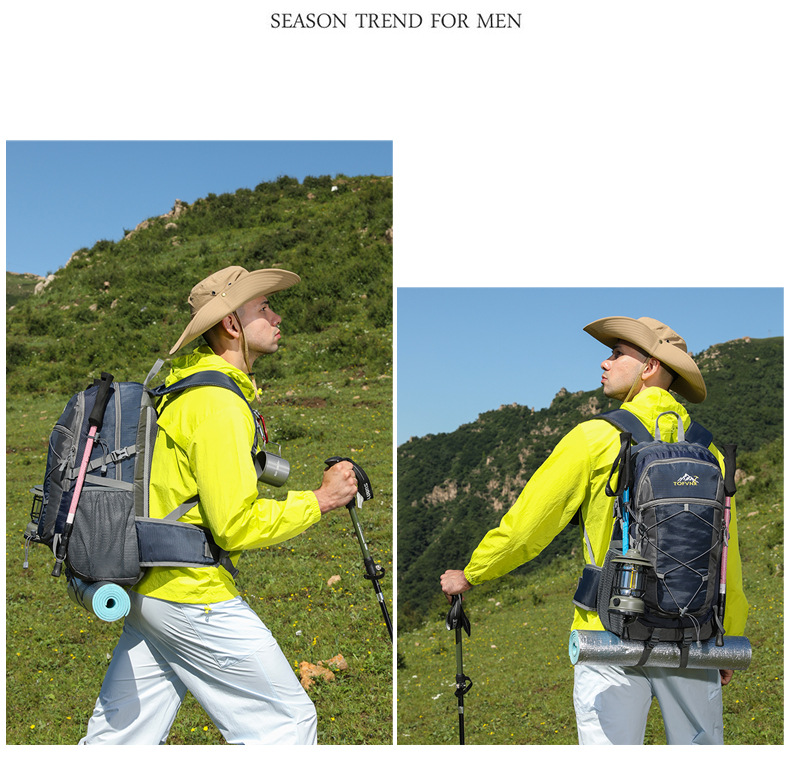 New fashionable outdoor mountaineering large-capacity lightweight hiking fitness travel bag, simple backpack for junior and senior high school students pic 19