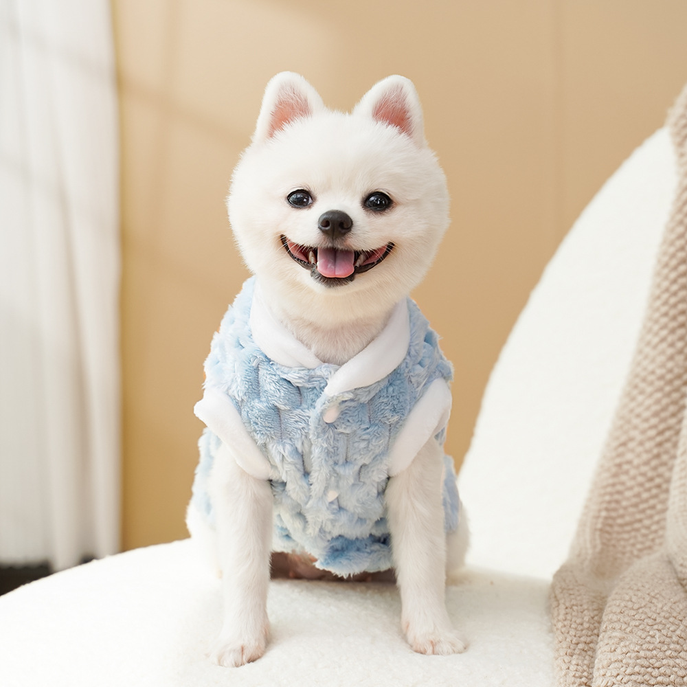 New autumn and winter collection of dog towing clothes, Bichon Frise pet, Teddy, Schnauzer cat supplies with fleece for wholesale pic 17