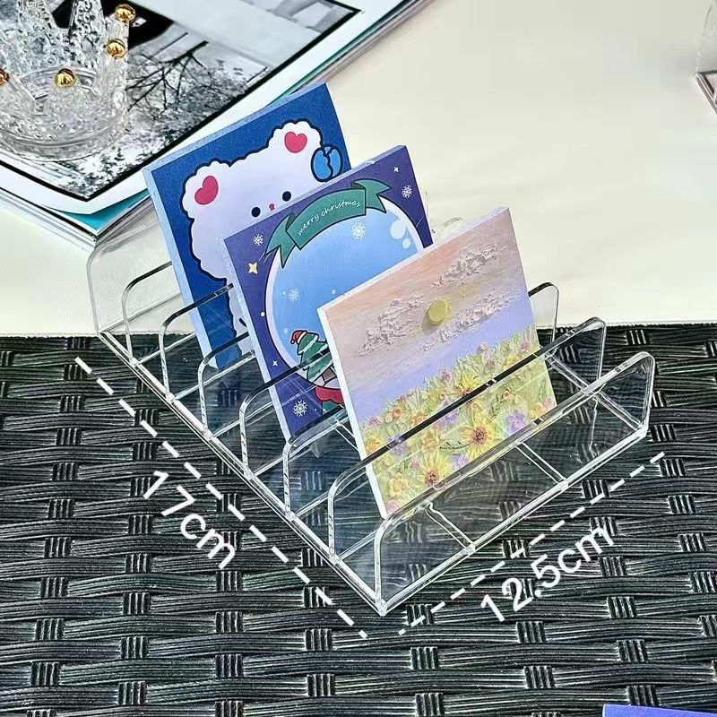 亚克力阶梯展示架盲盒收纳架吧唧收纳多层透明展示架化妆品置物架详情7