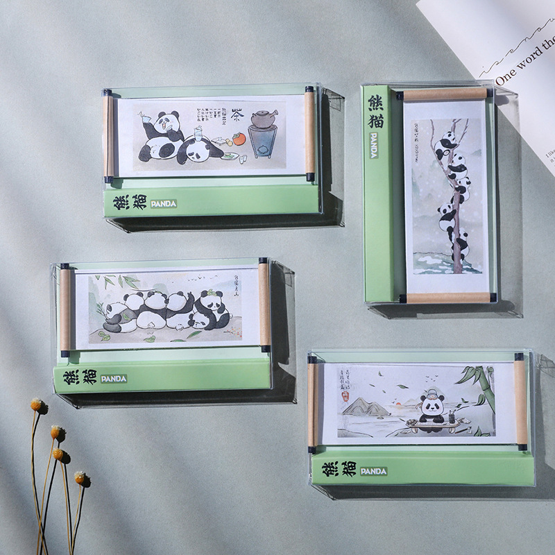 New Chengdu cultural cute panda fridge magnet scroll magnet tourist attraction souvenir magnetic fridge magnet pic 1