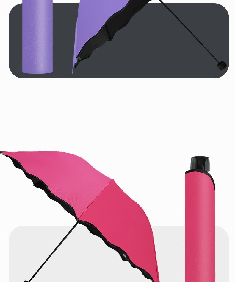 Three-fold umbrellas bloom when exposed to water, suitable for both sunny and rainy weather. Wholesale of folding umbrellas for women, providing shade, sun protection and UV protection pic 18