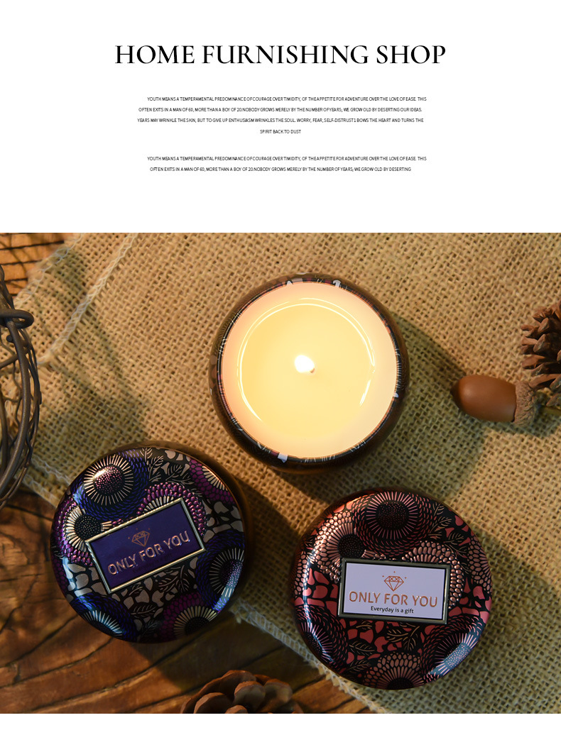 Cross-border soybean wax scented candle gift box, plant essential oil smokeless scented candle set available for e-commerce in stock pic 15