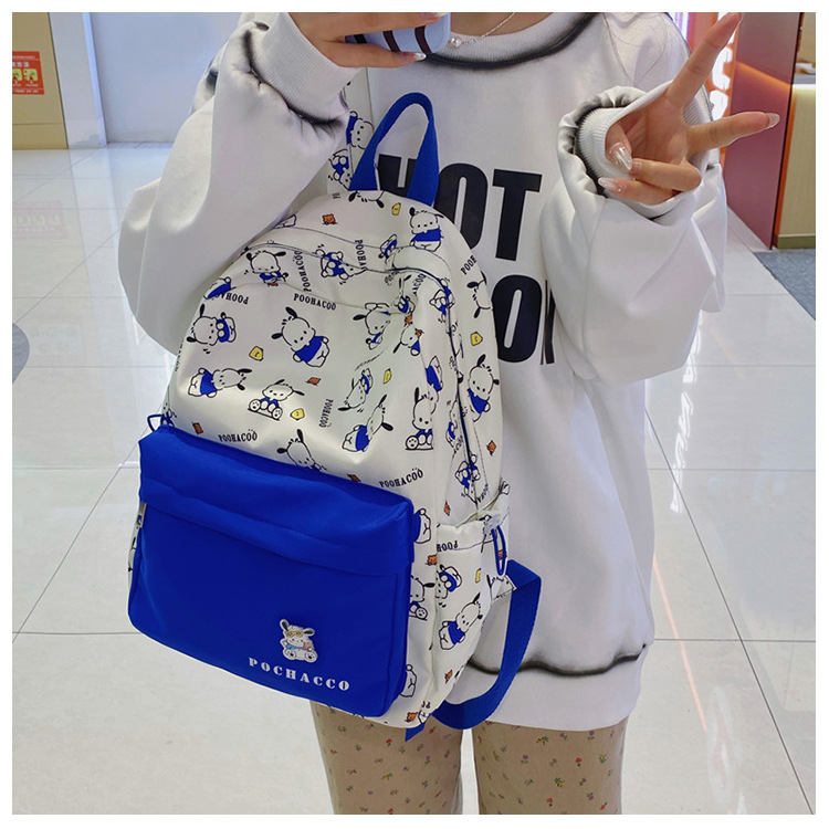 New cute cartoon Sanrio Pacha Dog backpack, a lightweight schoolbag for junior and senior high school students with cartoon comics pic 17