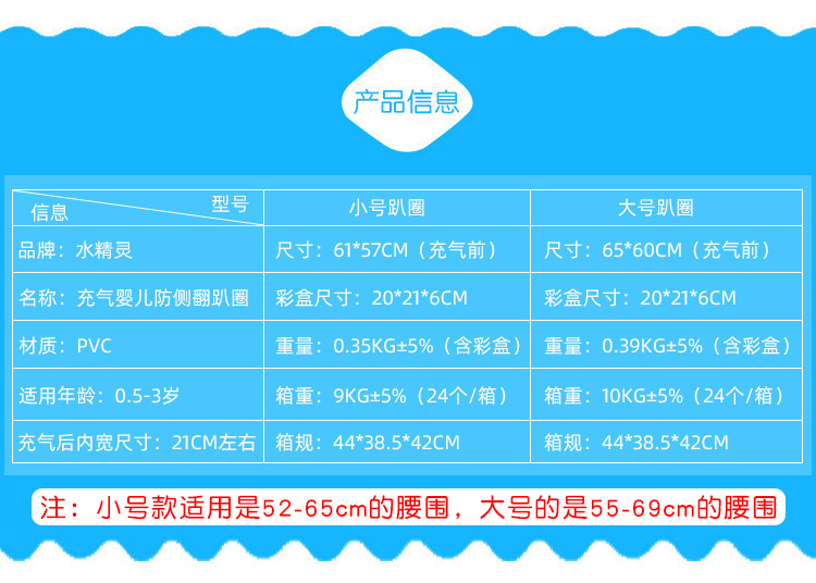 跨境外贸现货游泳圈婴儿0-3岁宝宝加厚充气趴圈儿童款救生圈批发详情23