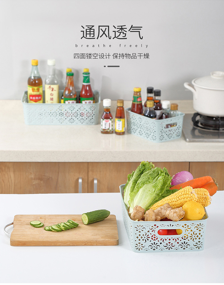 Desktop storage box, plastic cosmetics, hollowed-out drawer, office desk storage rack, desktop skin care product storage box pic 10