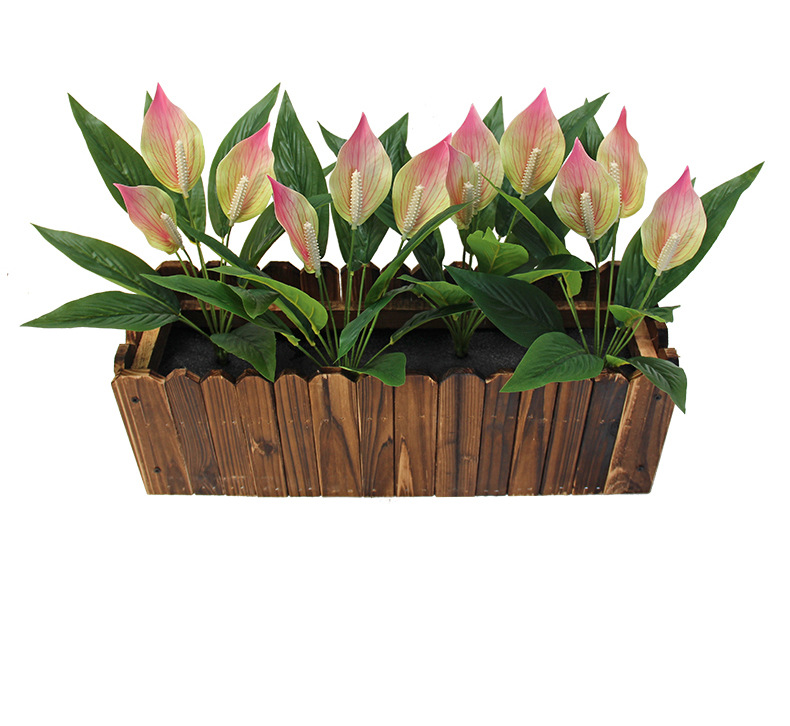 Artificial flowers: outdoor white anthurium, garden decoration, restaurant partition flowers, indoor red anthurium, indoor plastic anthurium, artificial plants pic 12