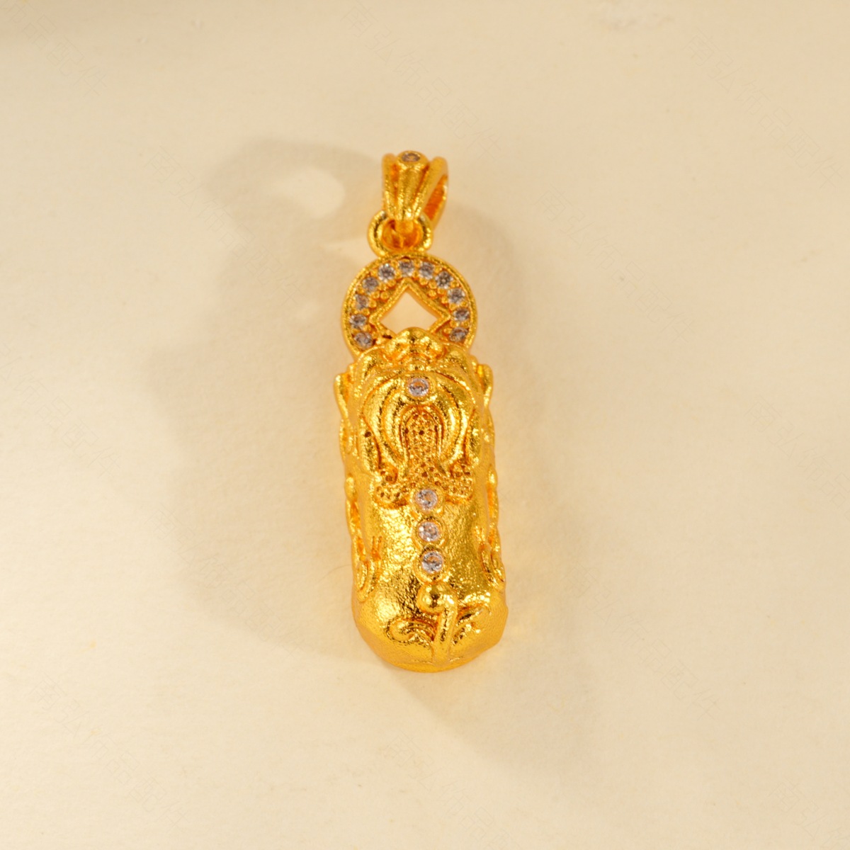 New zirconium-inlaid coin PI Xiu pendant, copper-plated real gold color retention, high-end style bracelet, necklace clasp DIY accessory pic 8