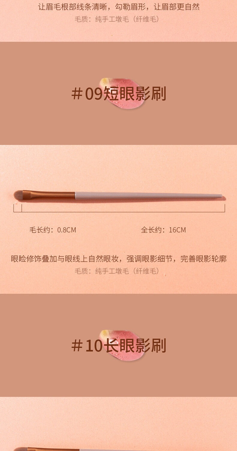 A complete set of 13 popular milk tea-colored makeup brushes, loose powder eyeshadow powder, quick-drying soft bristles for beginners pic 10