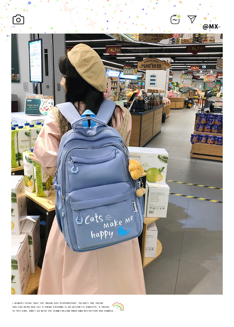 书包女小学生三到六年级轻便减负大容量双肩包新款初中高中生背包详情2