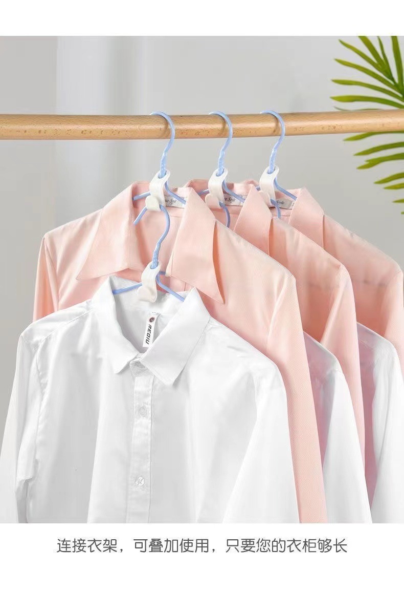 Wholesale of multi-layer hanging clothes hangers, wardrobe hooks, clothing hooks, wardrobe space-saving hangers, connection hooks, hanging racks, hanging buckles and lock buckles pic 4