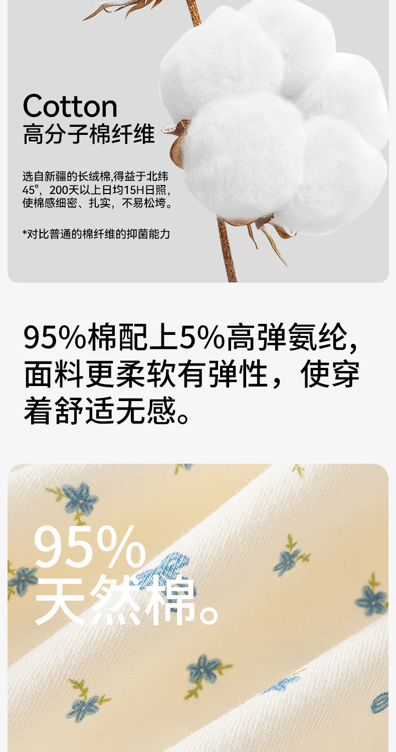 10A抗菌加长裆大码无痕纯棉内裤女款女士内裤全棉女平角裤提臀薄详情7