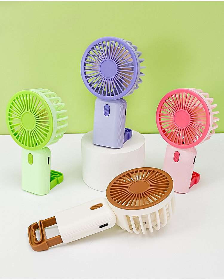 Simple and portable light sound handheld mini fan, fresh desktop fan, USB charging small fan pic 25