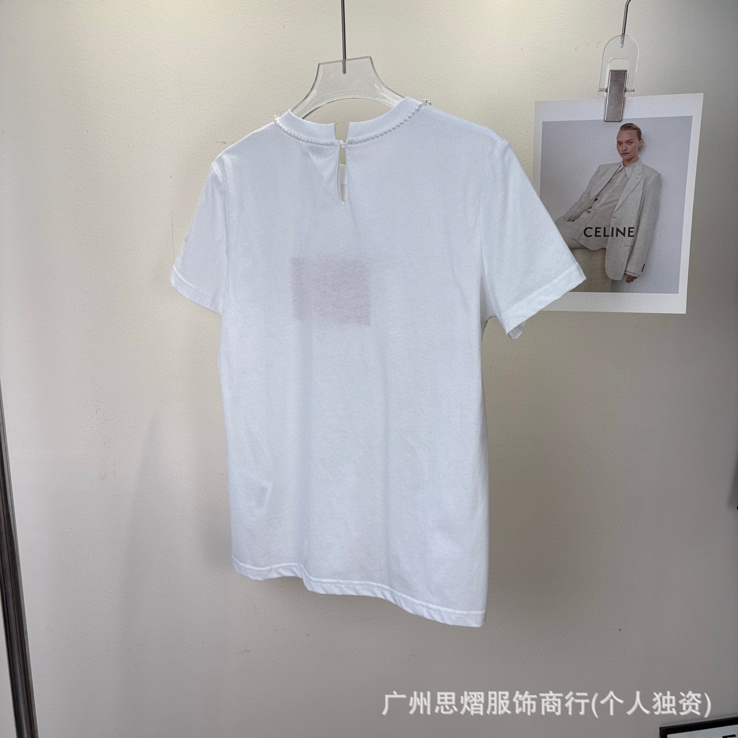 深圳南油高端女装miu家25夏季新款钉珠蝴蝶结上衣百搭短袖T恤女详情8