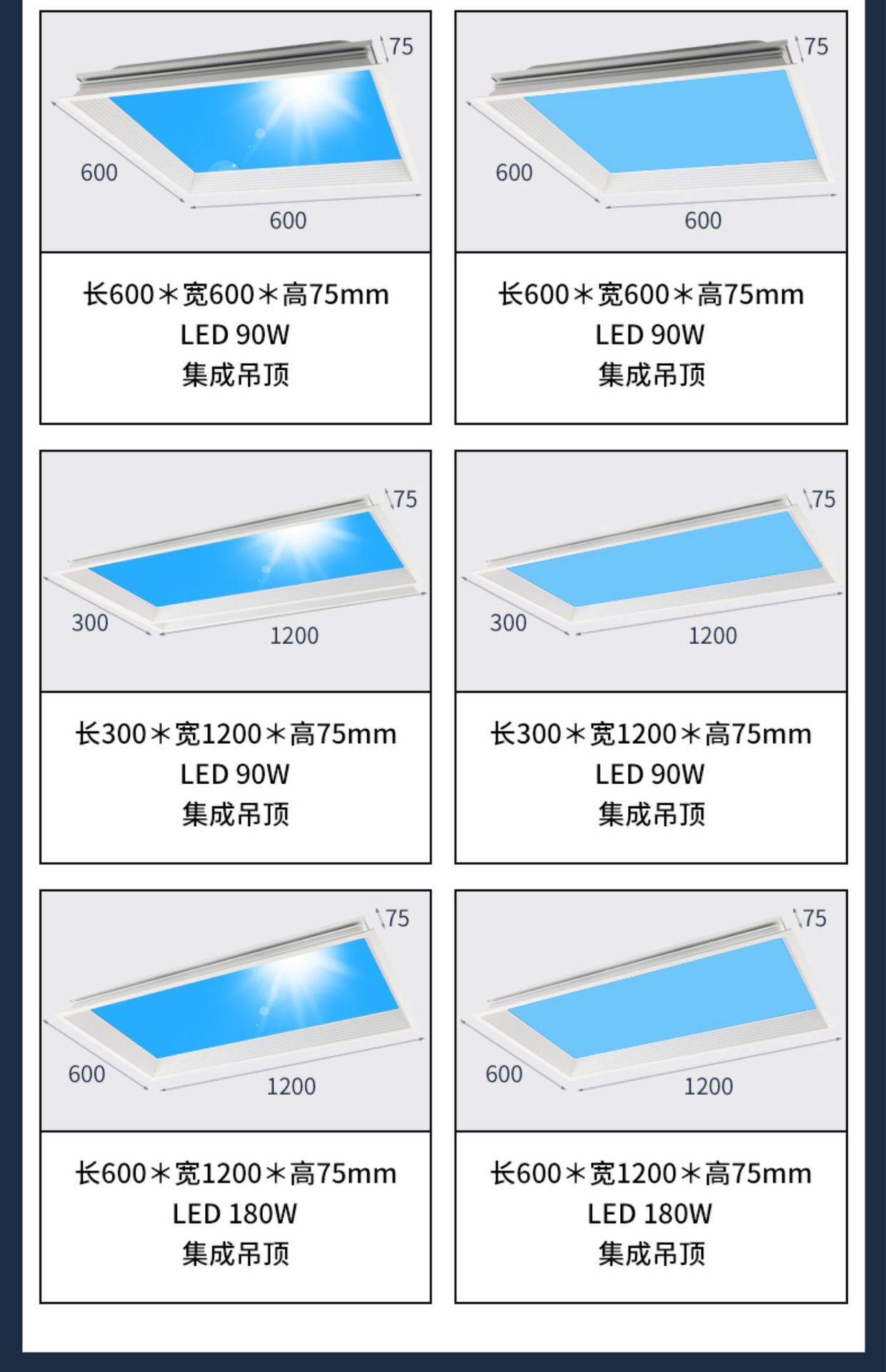 晴空灯天窗嵌入式超薄青空灯高显指自然光蓝天灯智能吸顶客厅卧室详情18
