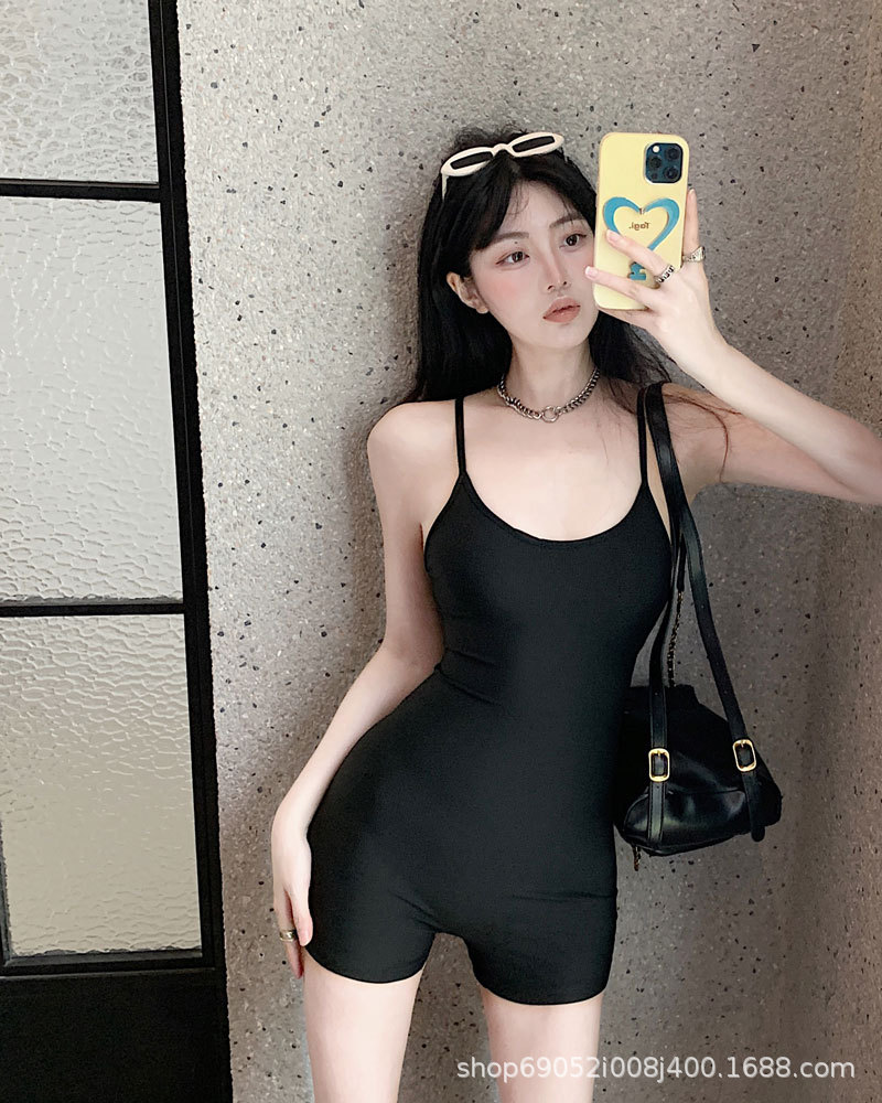 辣妹性感修身收腰夏季外穿高级氛围感吊带连体衣显瘦小众连体短裤详情6