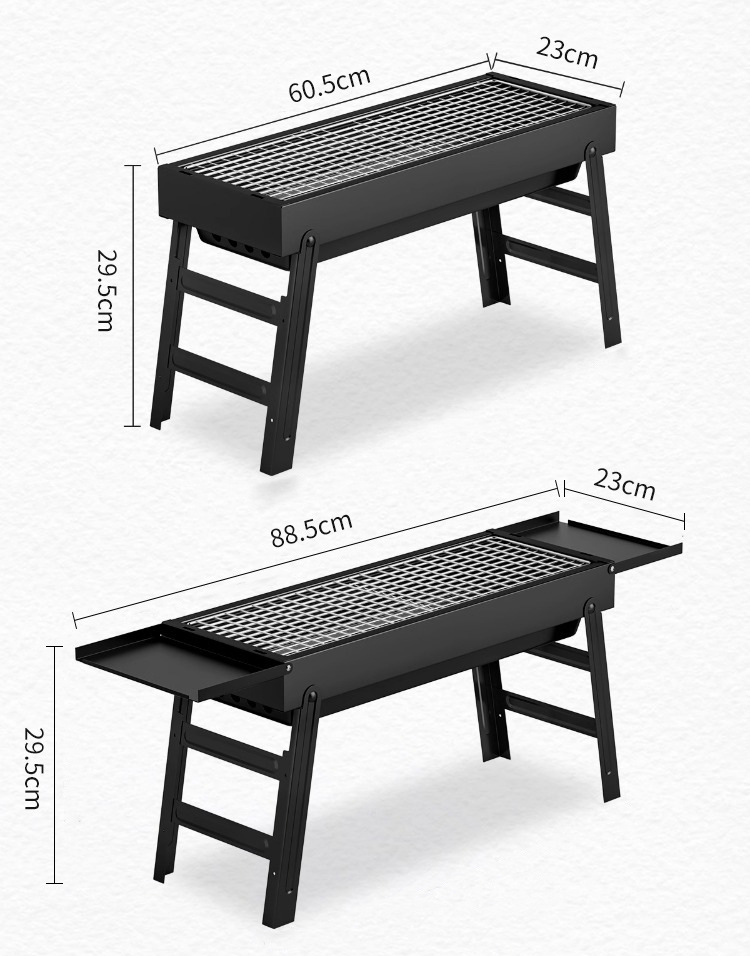 New type of barbecue grill, household barbecue rack, outdoor portable folding barbecue grill, small barbecue tools, charcoal rack pic 13