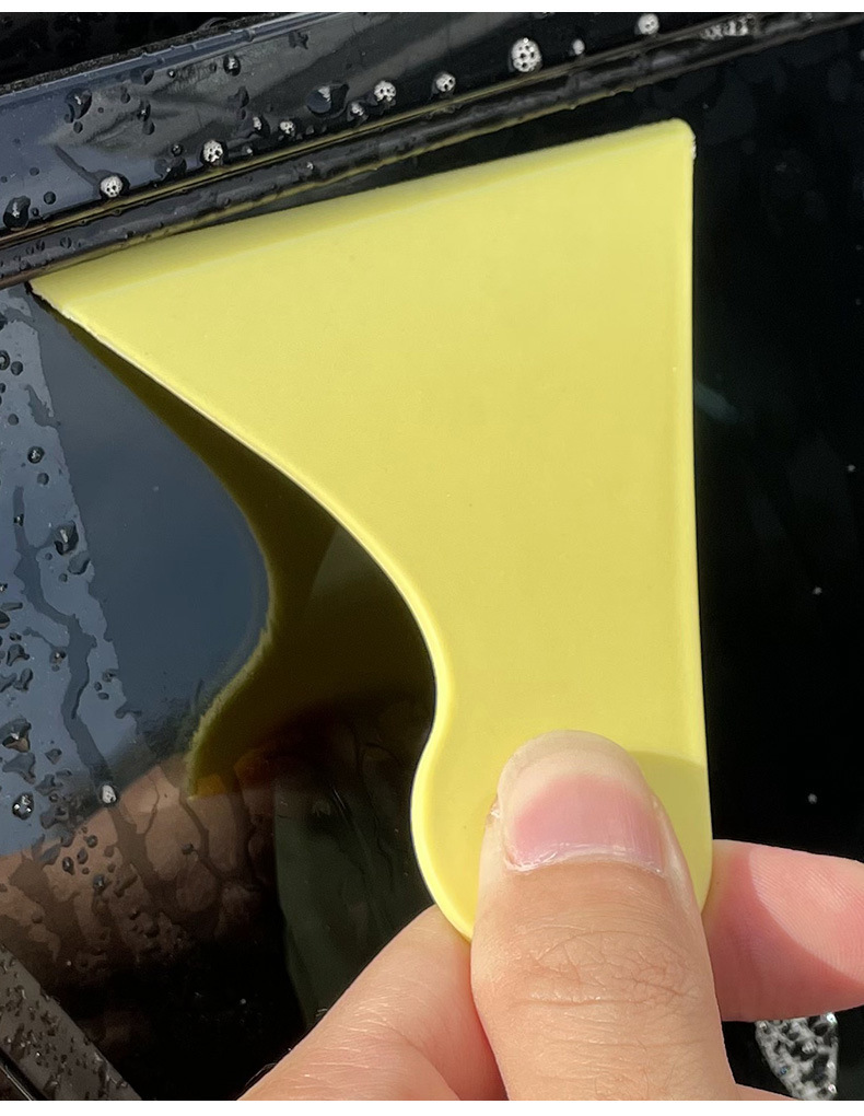 Small yellow scraper, car film application scraper, special small scraper, plastic triangular hoist, plastic scraper, film application tool pic 10