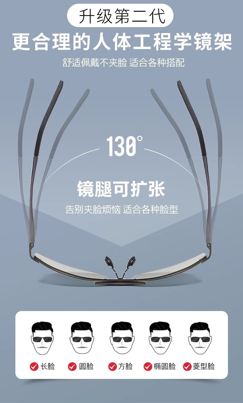 智能变光眼镜男士日夜两用驾驶自动变色偏光司机开车专用太阳墨镜详情6