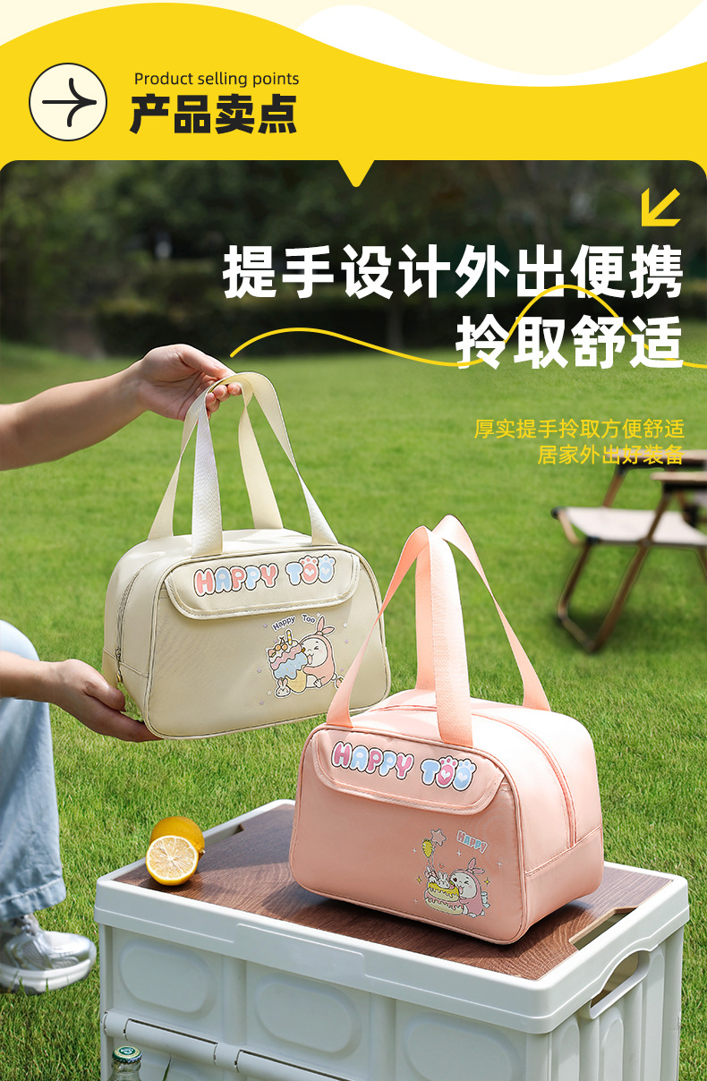 卡通便当包野餐露营加厚保温包批发学生上班族可爱午餐饭盒袋详情8