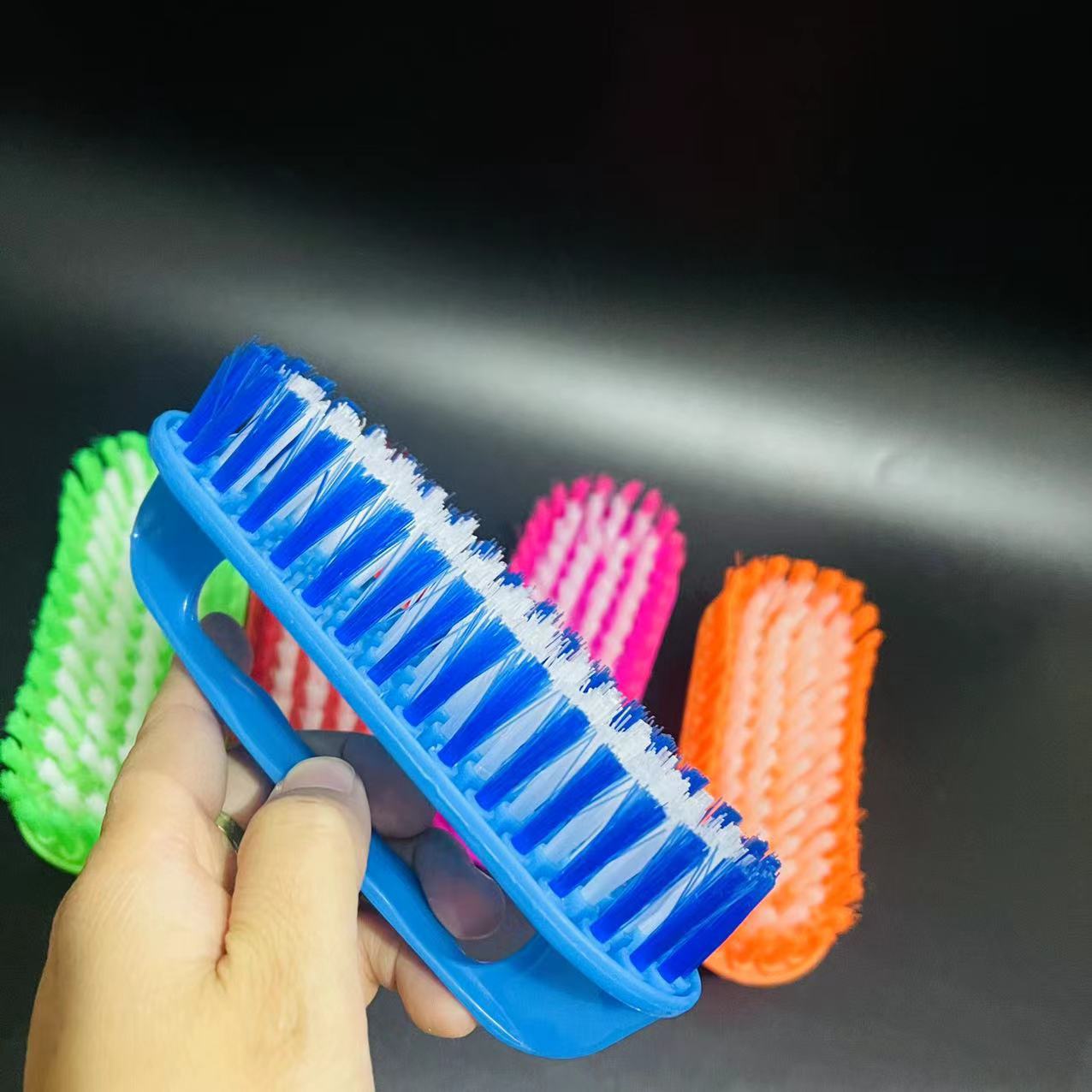 【 Zone 3-7 】3008B laundry brush 10/ pack 240/ box 1 yuan 2 yuan Plastic large laundry brush Shoe brush hand-held square brush Clothing brush Plastic brush Generous brush household pic 4