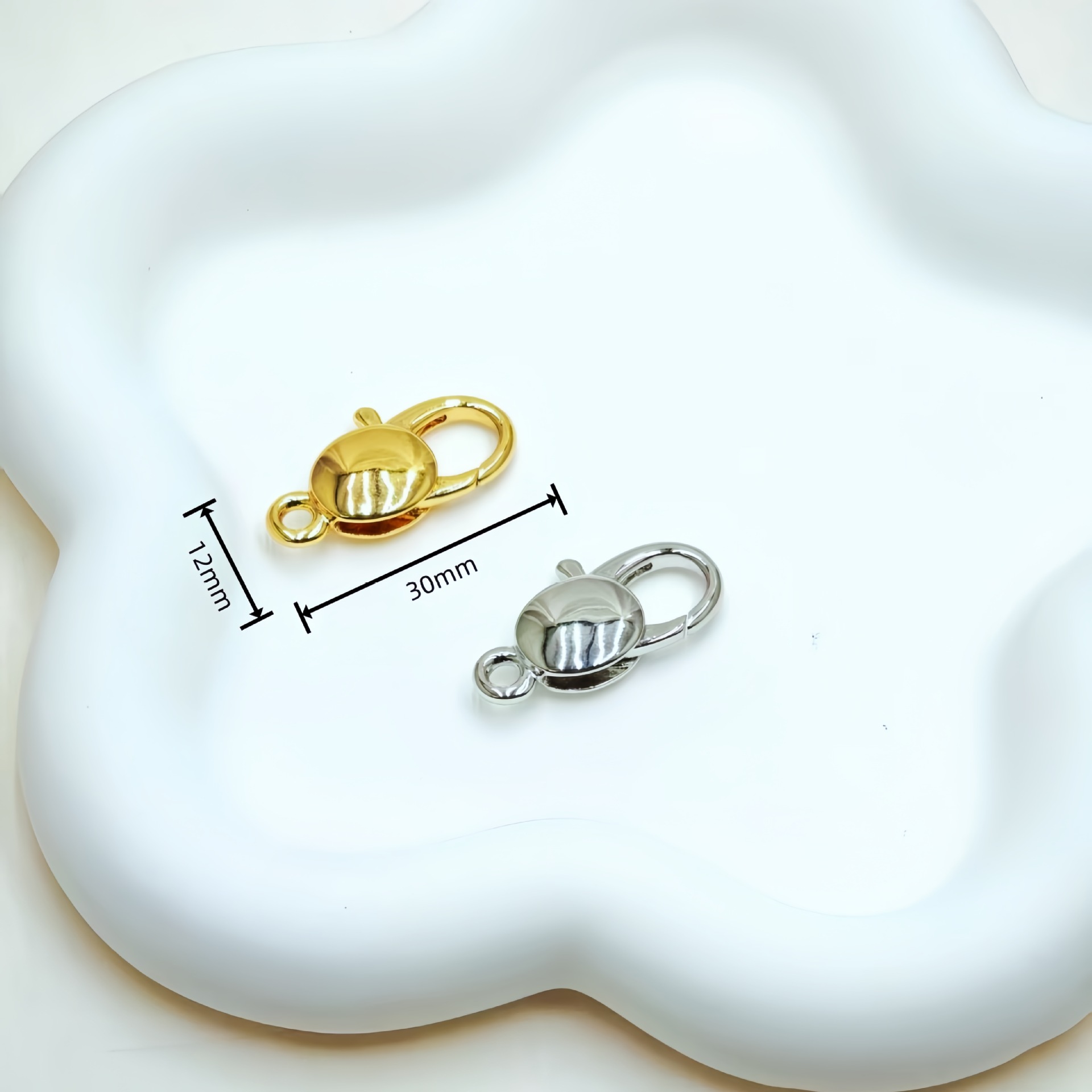 diy铜镀18K真金手工异型龙虾扣饰品配件批发 保色万能扣串珠手链详情14