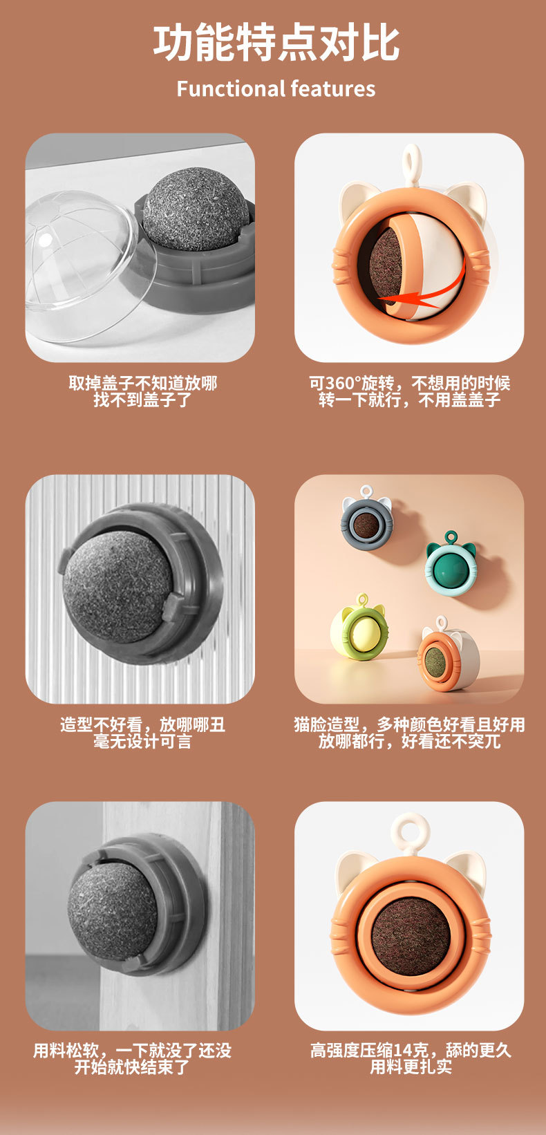 猫玩具磨牙猫薄荷虫瘿果宠物玩具猫零食猫咪自嗨玩具用品猫薄荷球详情4