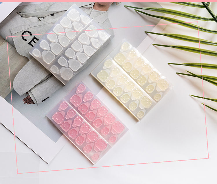 Wholesale of 12 or 24 pieces of super thin nail gel tape for wearing nail gel, yellow glue nail patches, double-sided tape pic 5