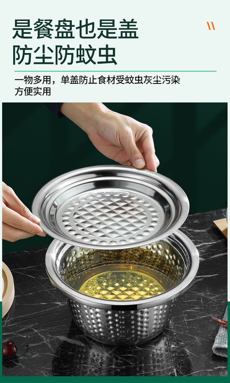 New hammer-patterned multi-purpose basin from the source factory, 18-70cm large-sized diamond basin, thickened and deepened plate cover Indian basin pic 5