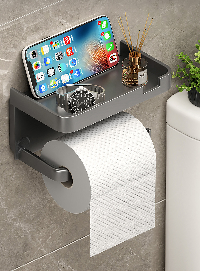 Tissue box, wall-mounted toilet tissue box without perforation, household kitchen and bathroom face towel storage box, tissue rack pic 2