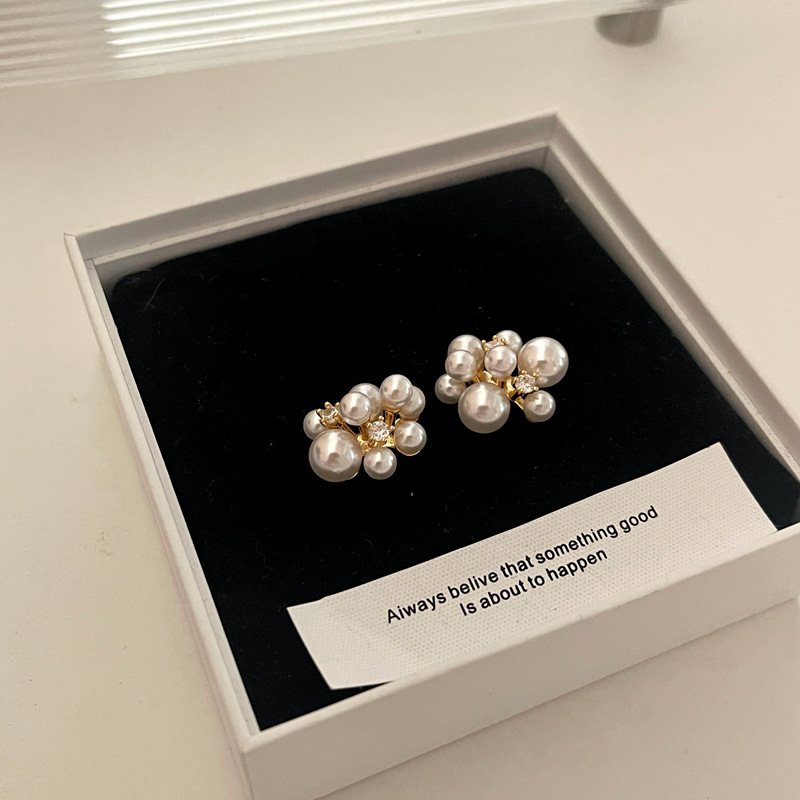 小众设计感珍珠耳环锆石轻奢风高级感925银针韩版春夏新款个性女~详情21