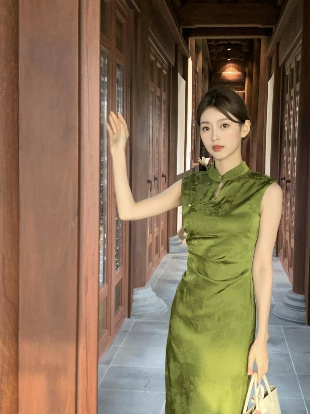 伊茉夏怜语~新中式高端女装连衣裙2024夏季高级感改良女装旗袍裙详情26