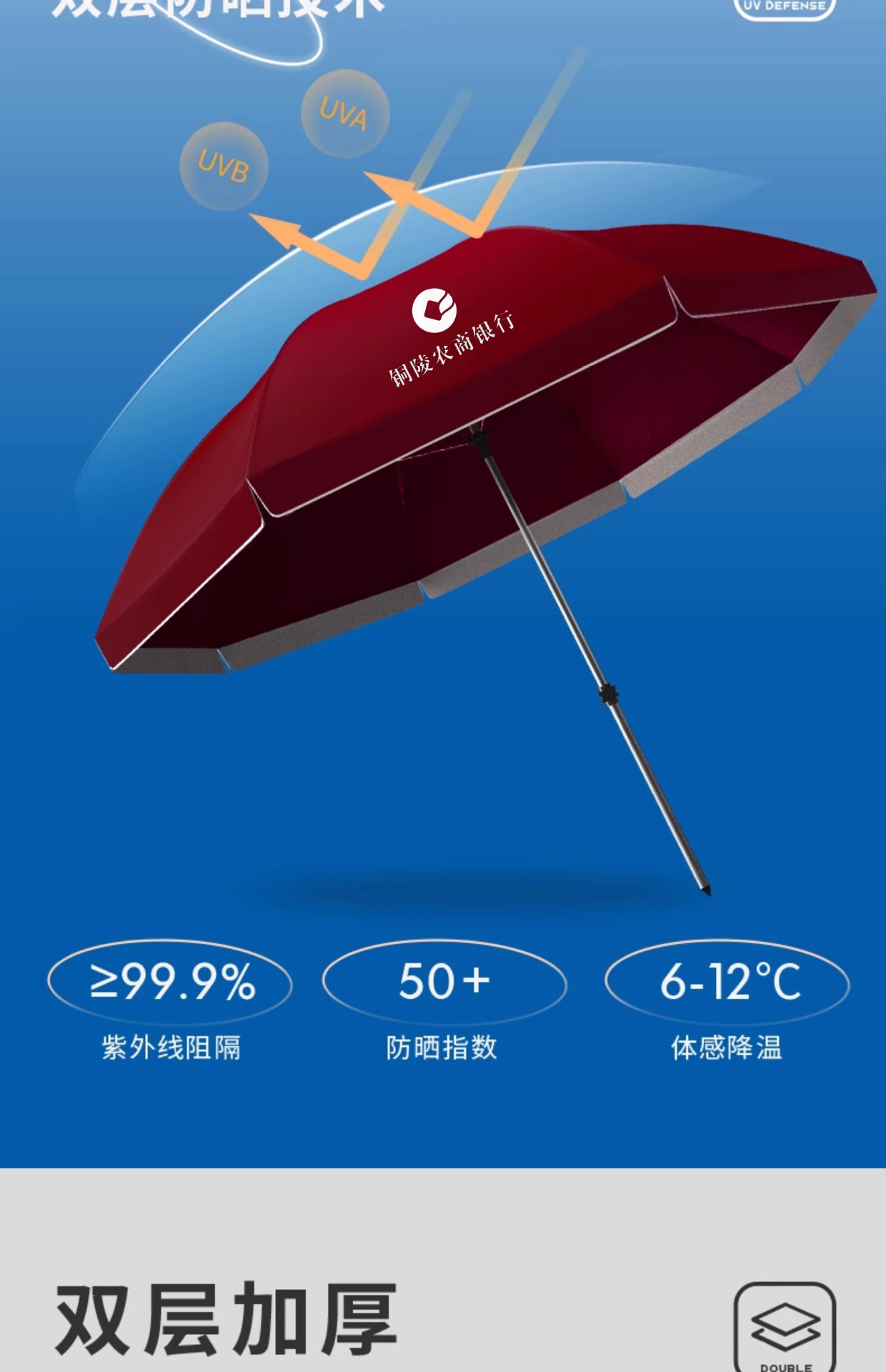 Custom-made large outdoor sunshade umbrellas, wholesale courtyard umbrellas, printed advertising umbrellas, stall umbrellas, double-layer sun protection umbrellas pic 6