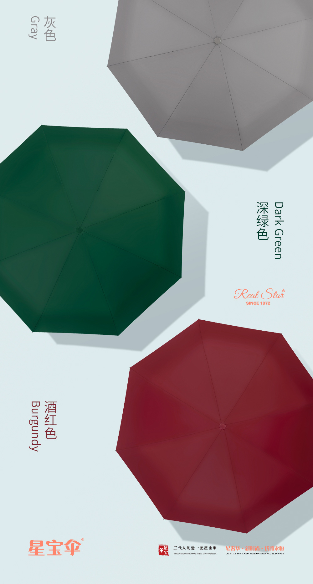 【外贸】新款三折自开收碰击布雨伞55cm21吋8K自动雨伞 umbrella详情6