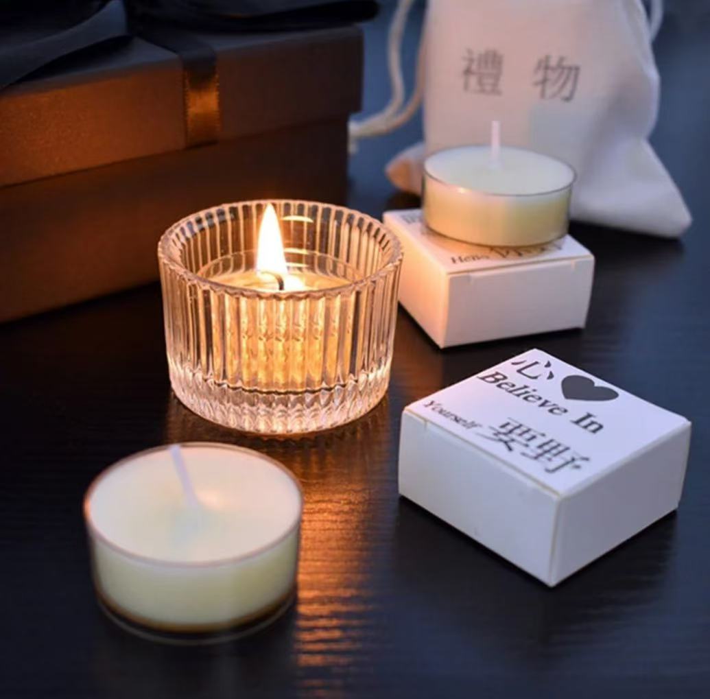 创意简约竖纹跨境烛台亚马逊爆款蜡烛杯玻璃香薰杯家居饰品摆件详情3