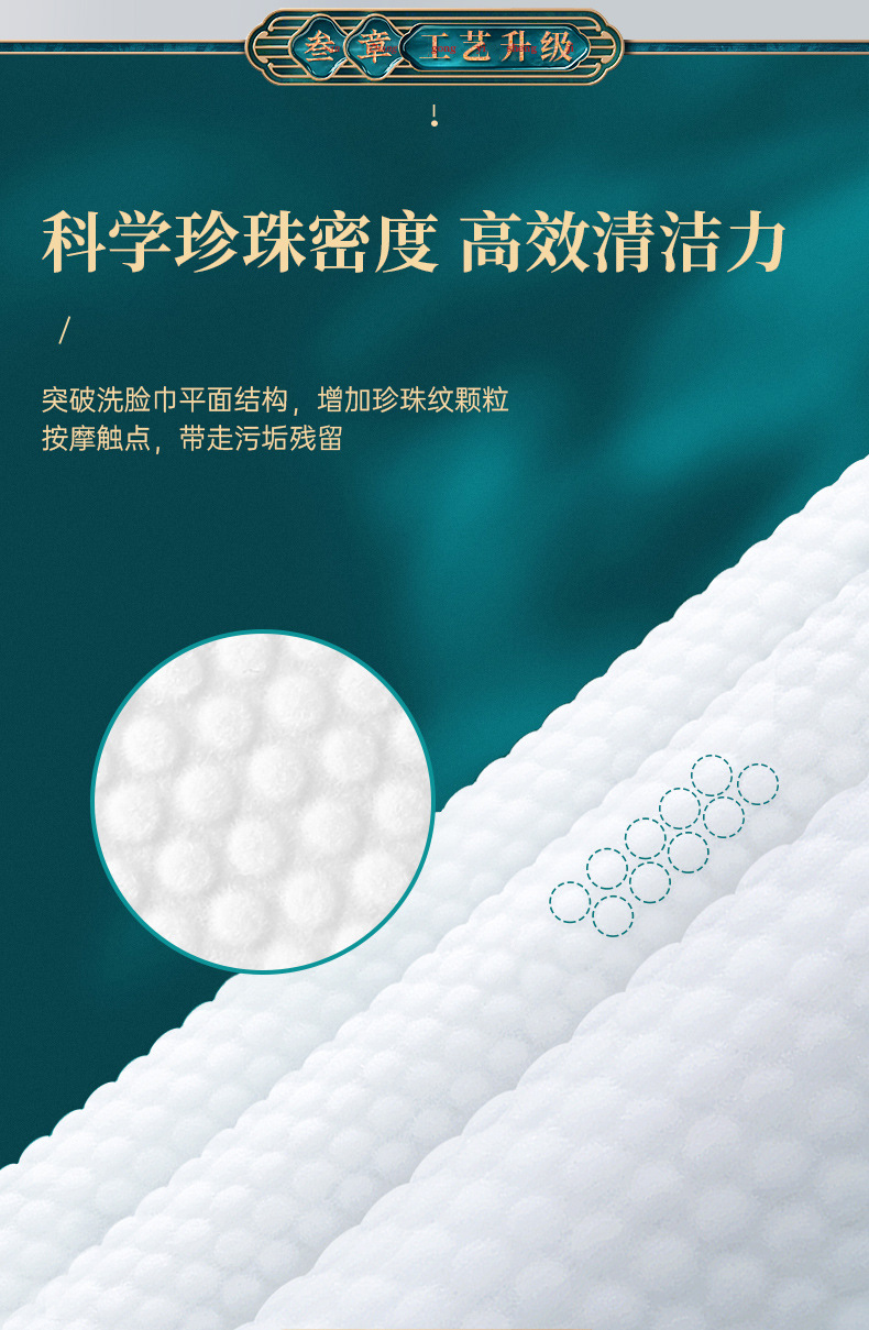 下游爆款珍珠纹洗脸巾一次性50抽100抽擦脸洁面巾抽取式棉柔巾详情6
