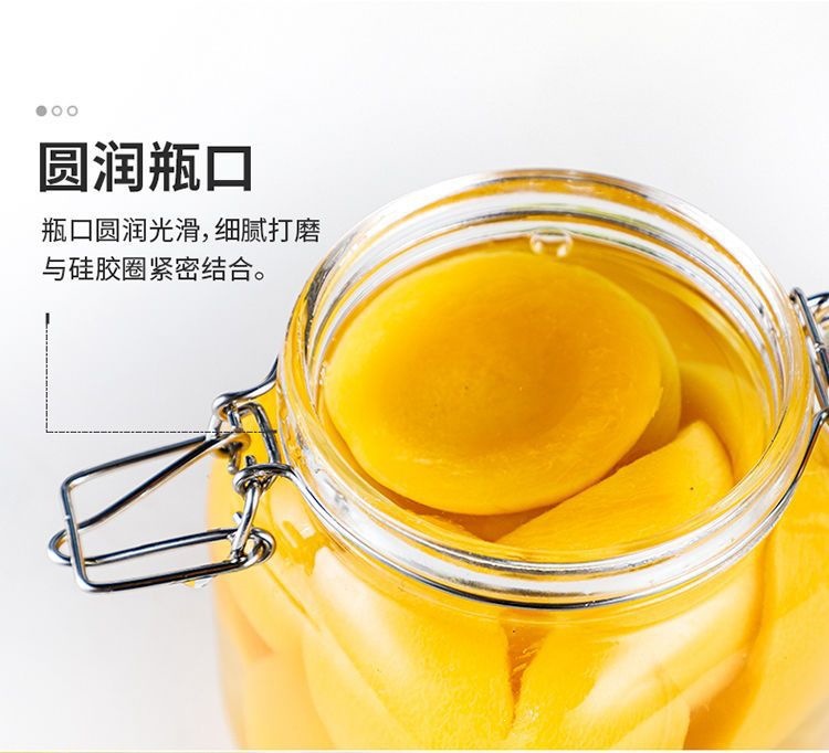 Wholesale glass sealed jars, tea jars, grain storage jars with LIDS and snap fasteners, large-sized household pickles storage jars pic 13