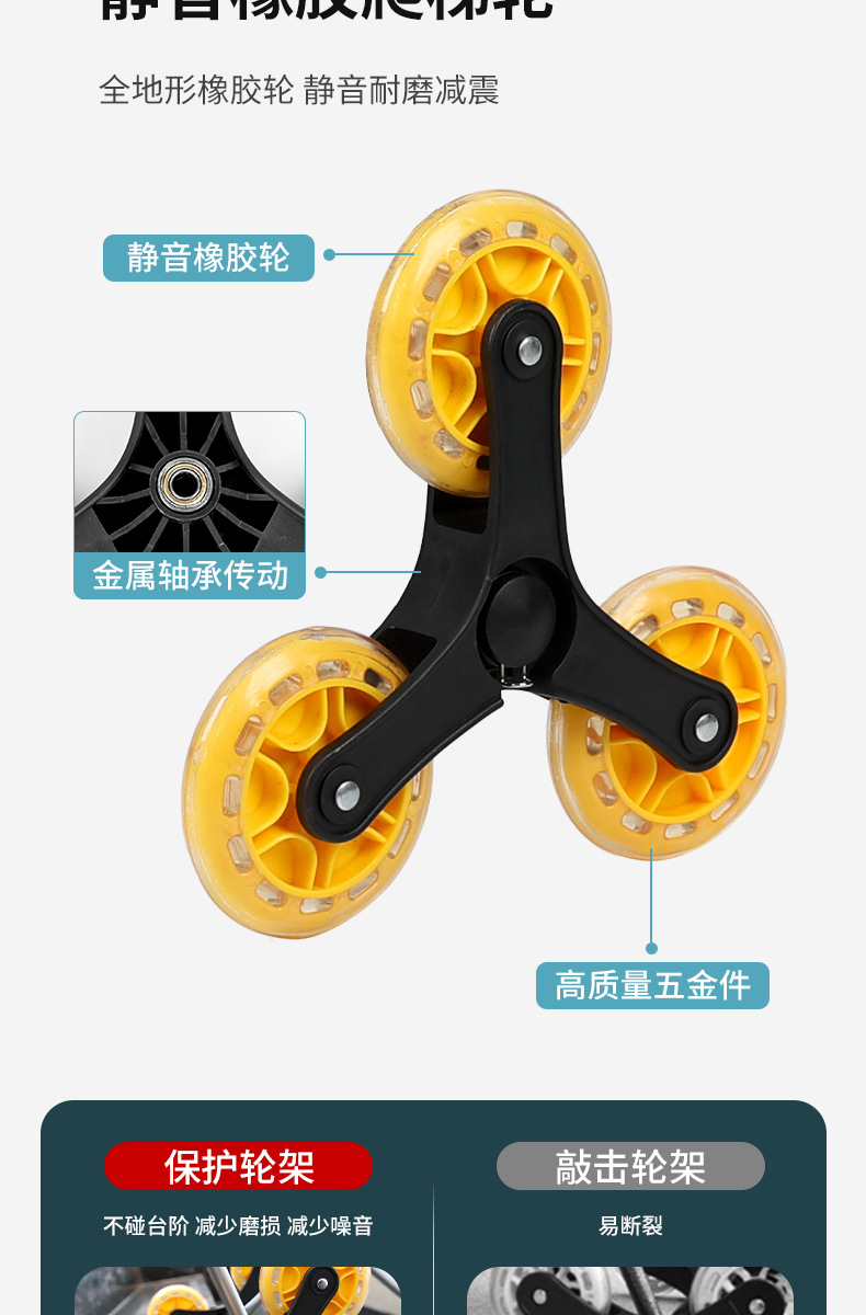 便携折叠购物车手推车家用爬楼轻便拉车行李车多功能收纳防尘日用百货详情11