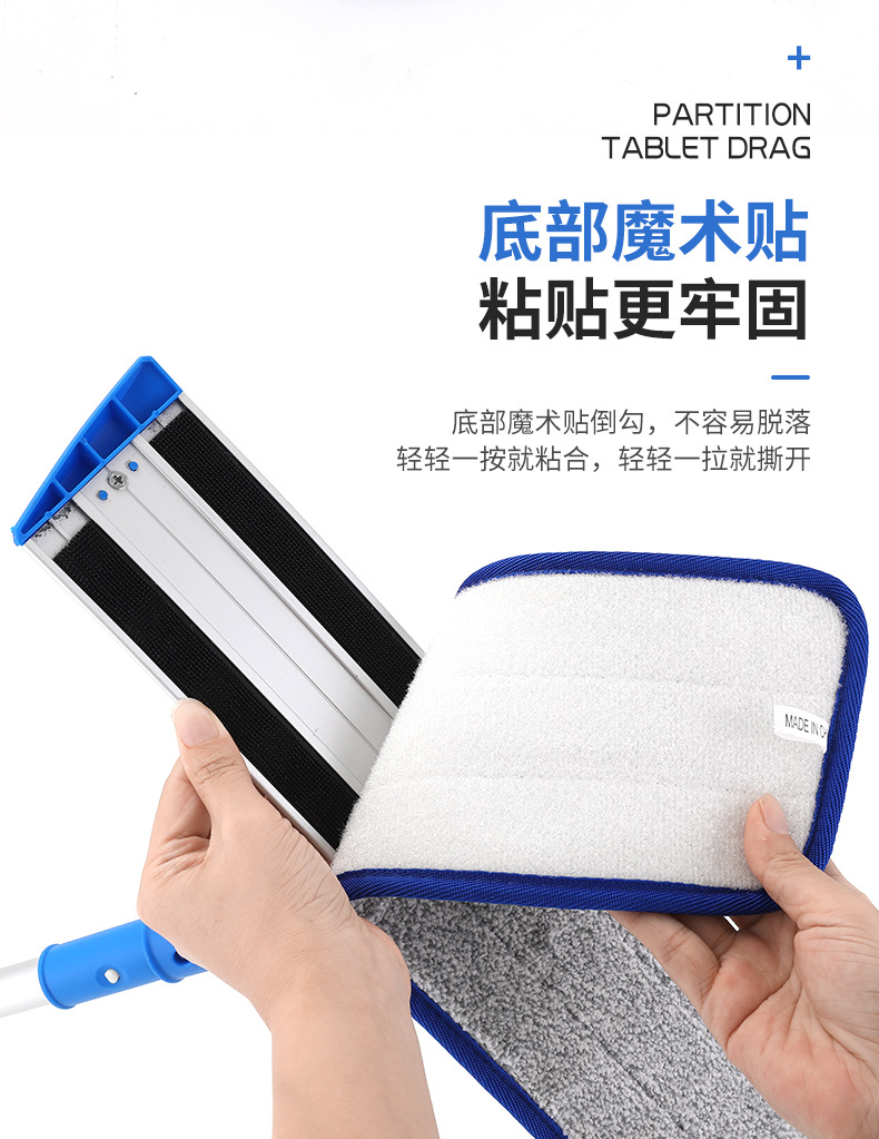 分区医用拖把专用替换布拖布头加厚毛巾尘推全棉布套式地拖头详情9