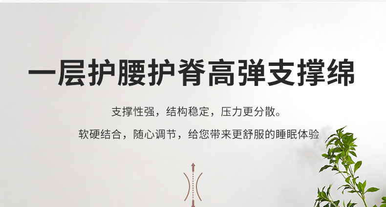 Detachable and washable memory foam spring mattress, gel memory foam pad, independent spring hotel Simmons home soft pad pic 11