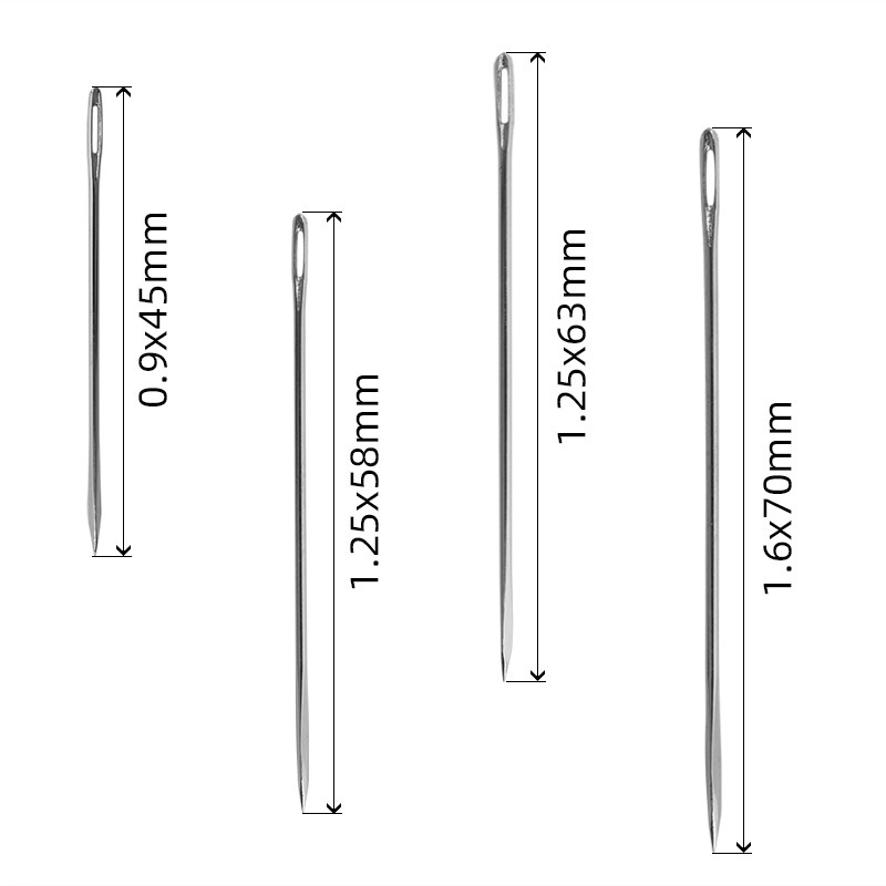 Household hand-stitched metal large-eye leather hand-stitched needle DIY triangular sewing needle leather sewing accessories manufacturer wholesale pic 2