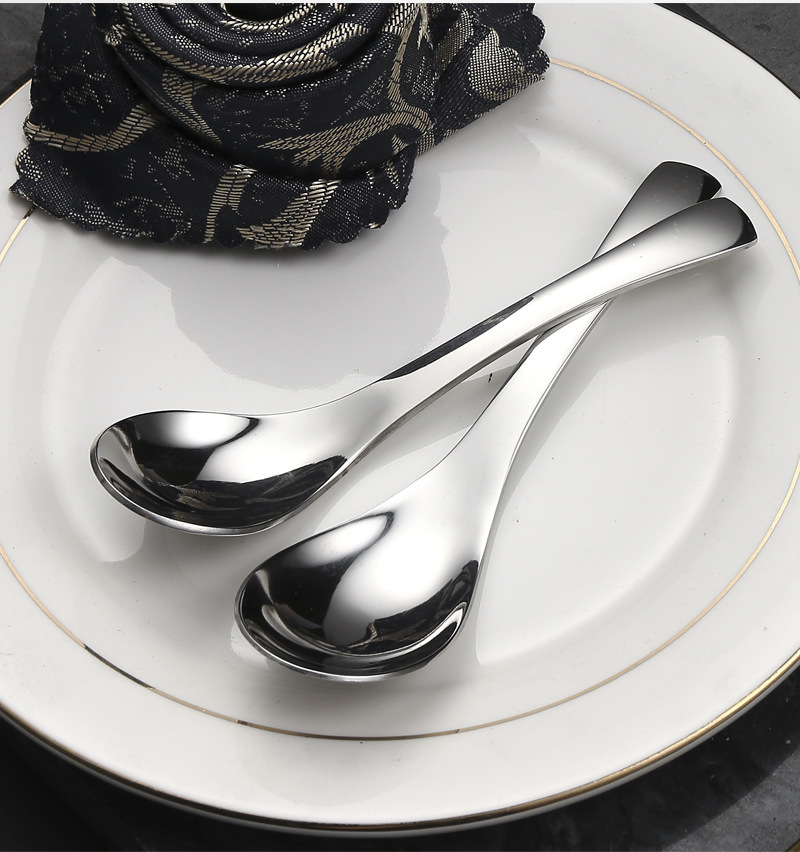 304不锈钢勺子高颜值家用酒店伯爵勺加厚儿童甜品小勺子跨境餐具详情15