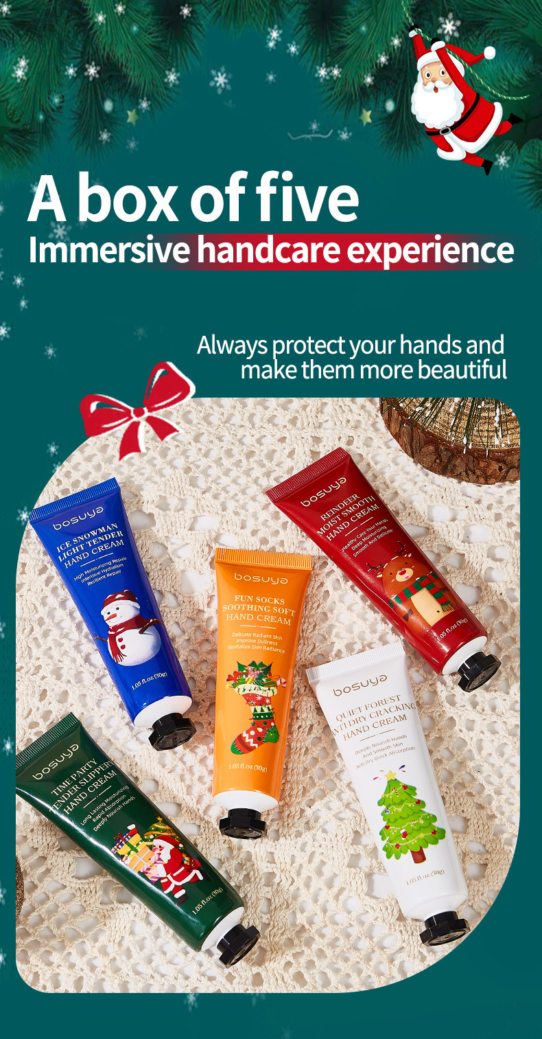 【跨境专供】bosuya圣诞护手霜滋润保湿补水秋冬防干裂护手霜批发详情3