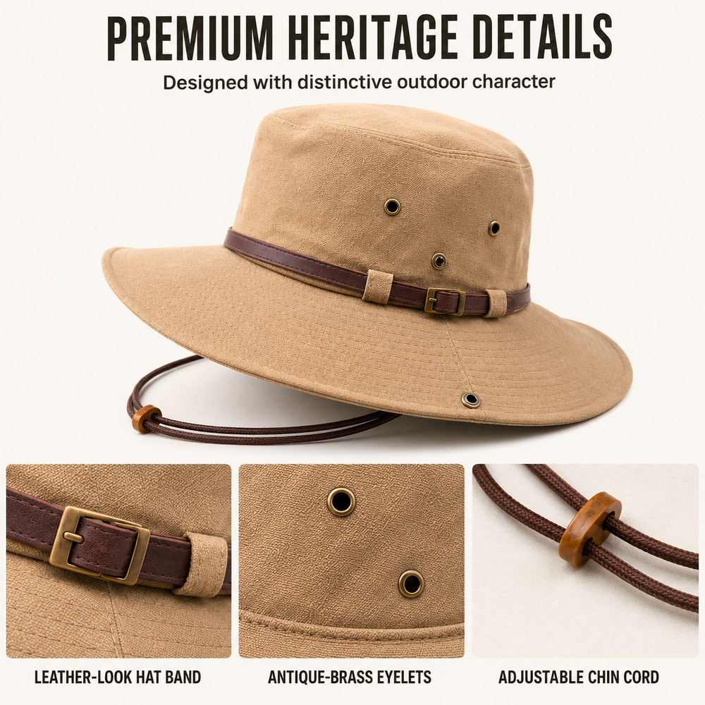 Customized double-sided fisherman hats with embroidered large brim sun protection basin hats, versatile sun hats for both men and women, cross-border export factory wholesale pic 3