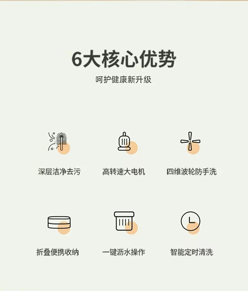 Factory direct sales of 8L folding washing and spinning integrated washing machine, small student dormitory washing machine, baby washing machine, portable pic 12