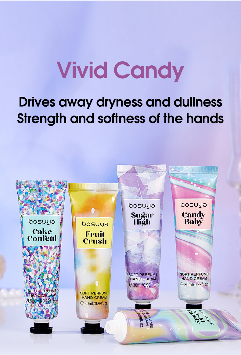 【 Cross-border Exclusive 】 Wholesale of 5-pack bosuya Perfume Hand Cream for Moisturizing, Hydrating and Refreshing Hand Cream pic 5