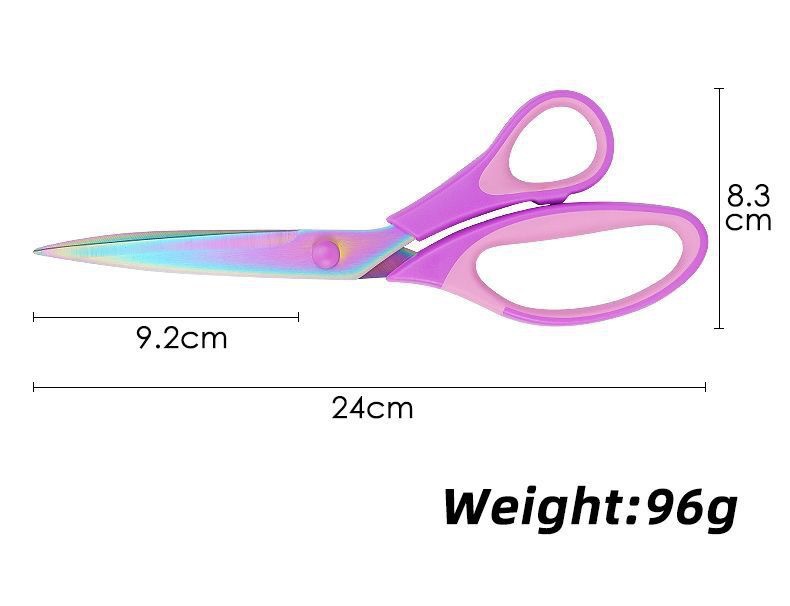 不锈钢家用小手工缝纫专用服装剪pu皮革直头工艺剪刀办公剪刀折叠详情13