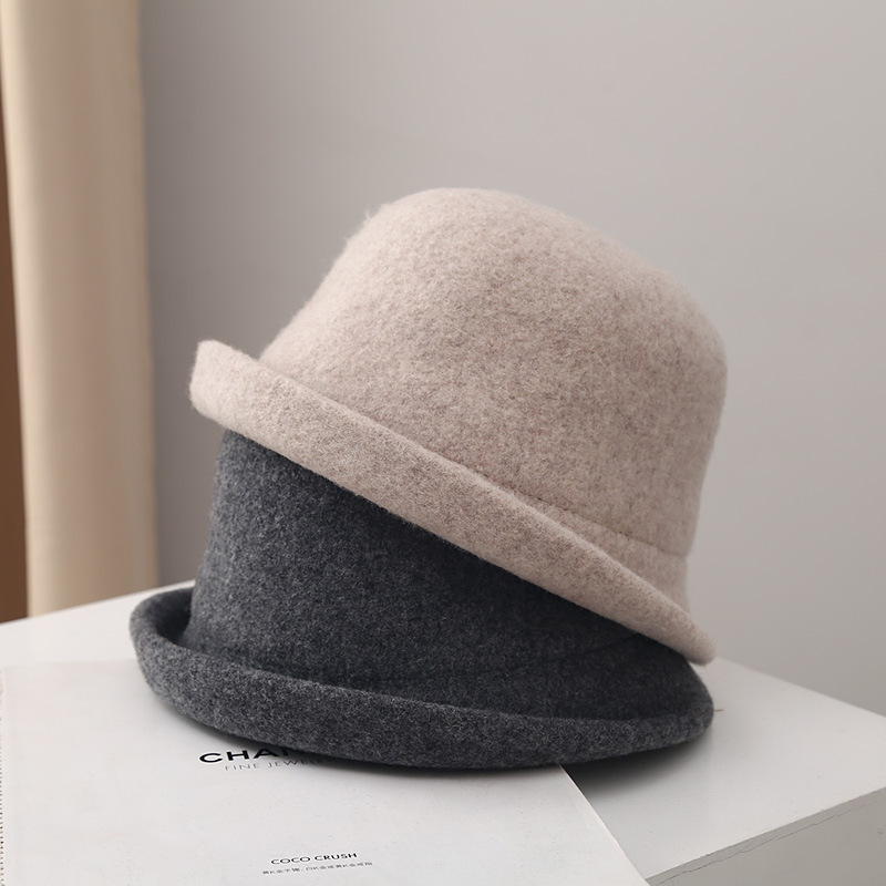 WHD21L31绵羊帽女士秋冬季保暖韩版百搭英伦复古盆帽头围54-59CM详情13